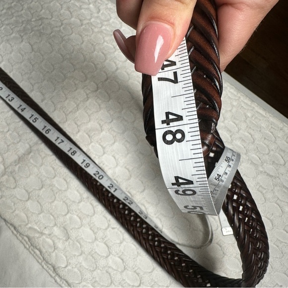 Nautica Men’s NWT Brown Leather Braided Belt Preppy Nautical Minimalist - Picture 12 of 15